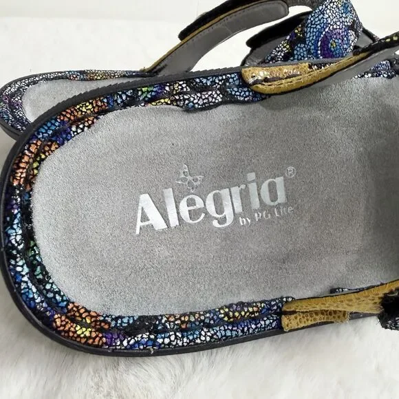 Alegria Venice Hippie Sandals Rainbow Peace Sign Women’s 39 / US 9 - Picture 4 of 9